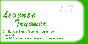 levente trummer business card